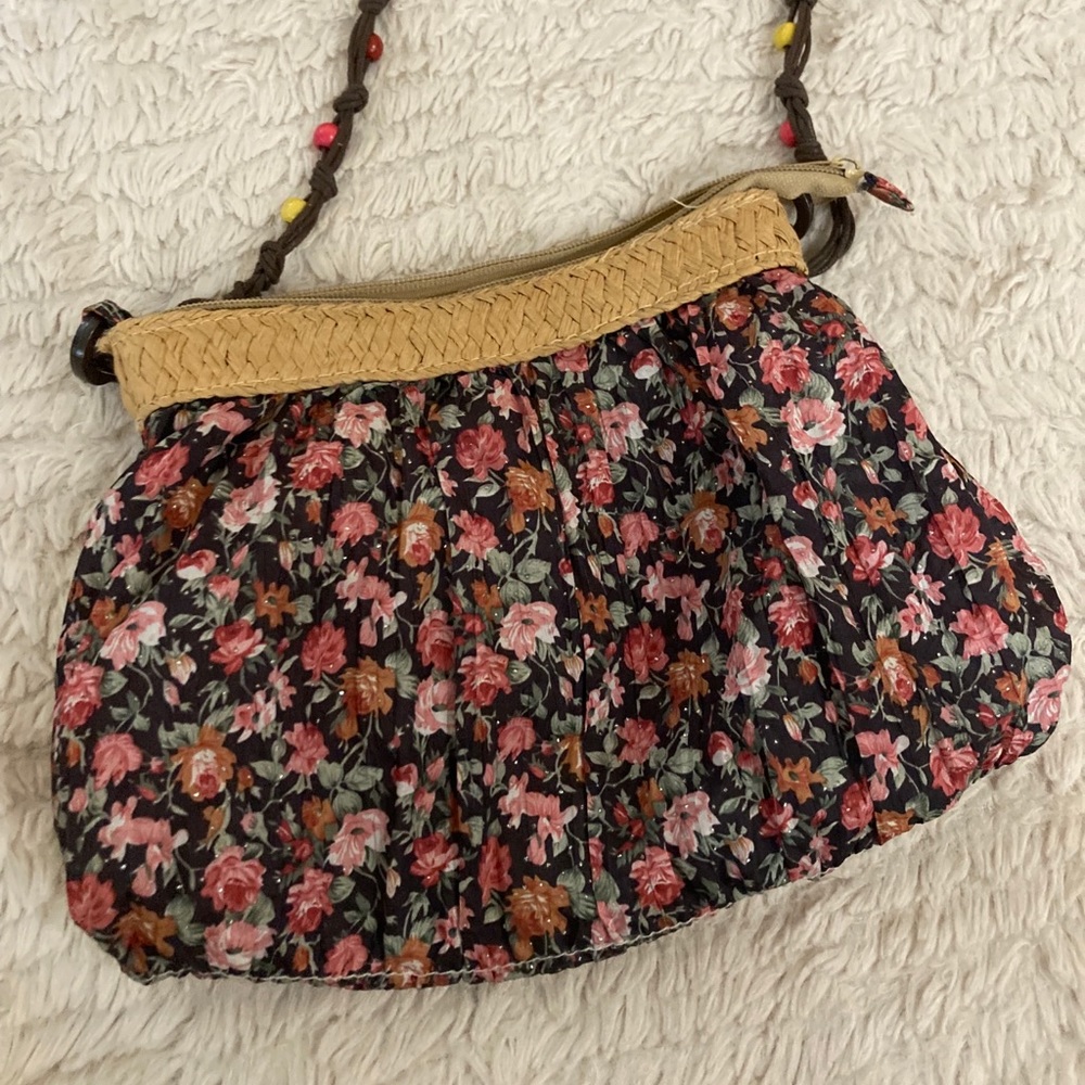Floral boho crossbody purse